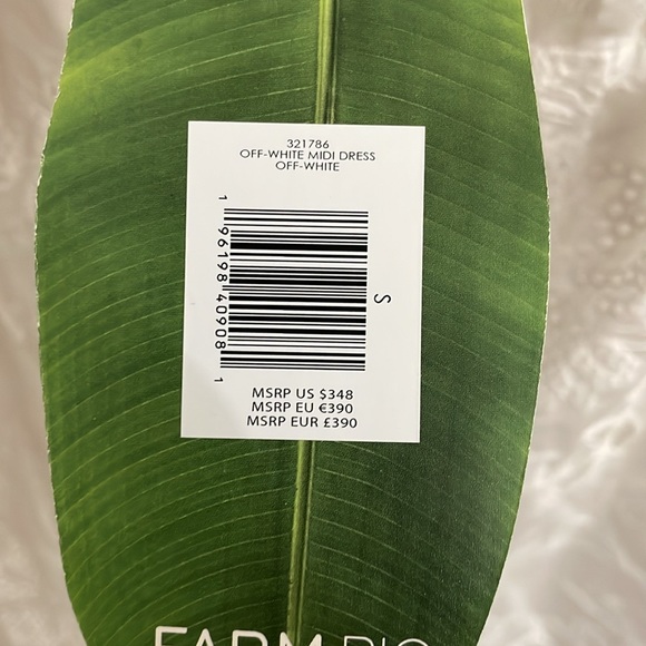 FARM RIO Women's Off-White Midi Dress Size S - Picture 6 of 9